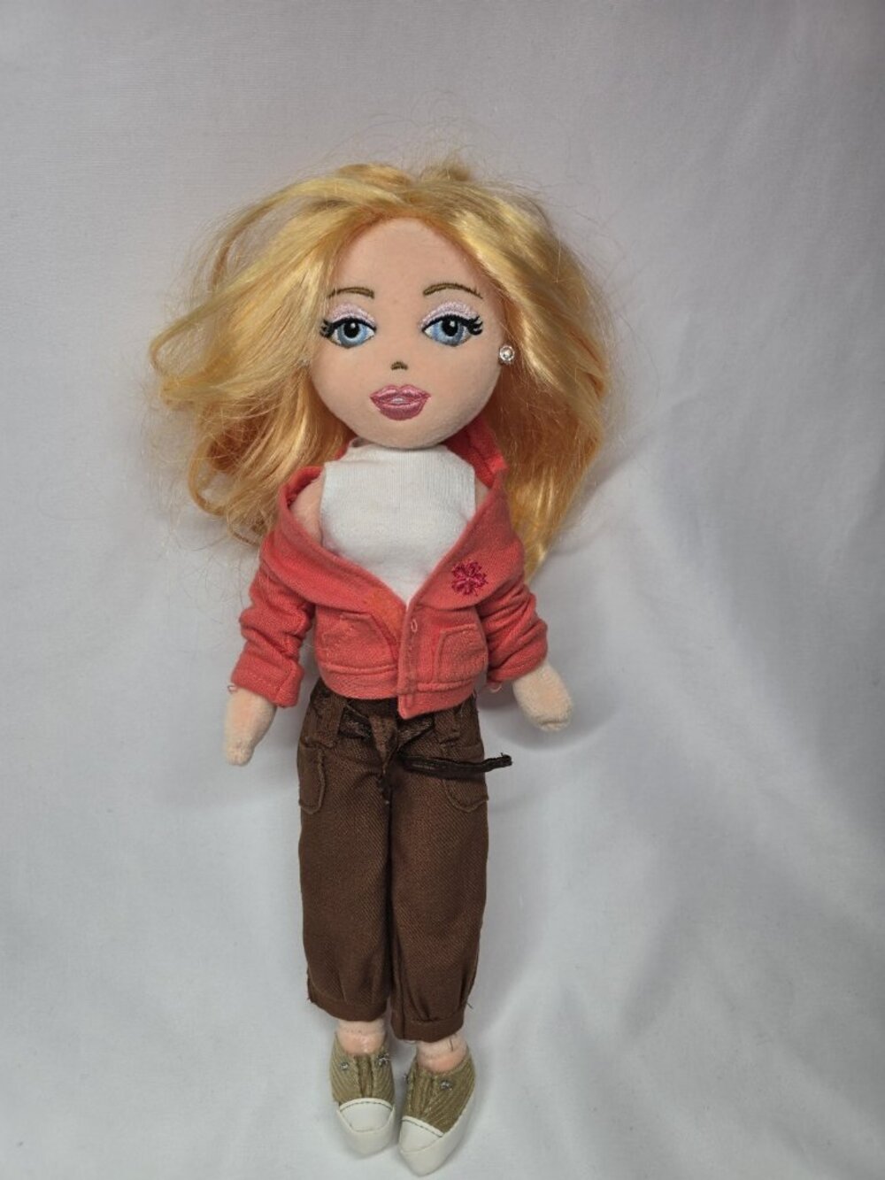 Ty Girlz Sweet Sammi Doll Flexible Poseable Plush Doll 13” No Code